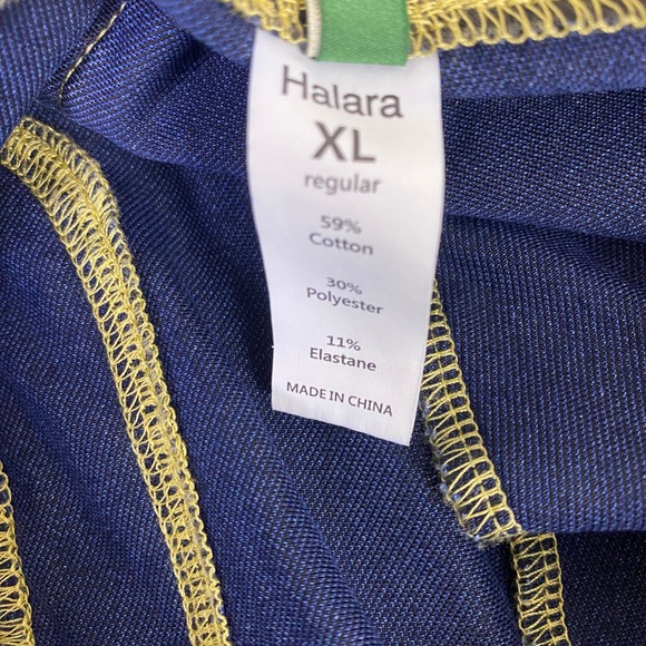 Halara Jeans Women's Size XL Wide Leg High Rise Pull On Denim Blue Medium Wash - Picture 3 of 11